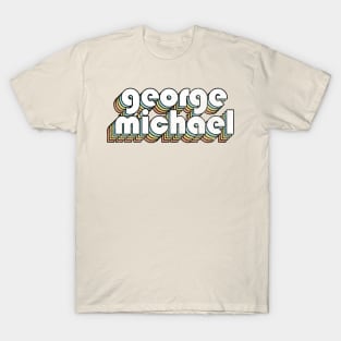 George Michael - Retro Rainbow Letters T-Shirt